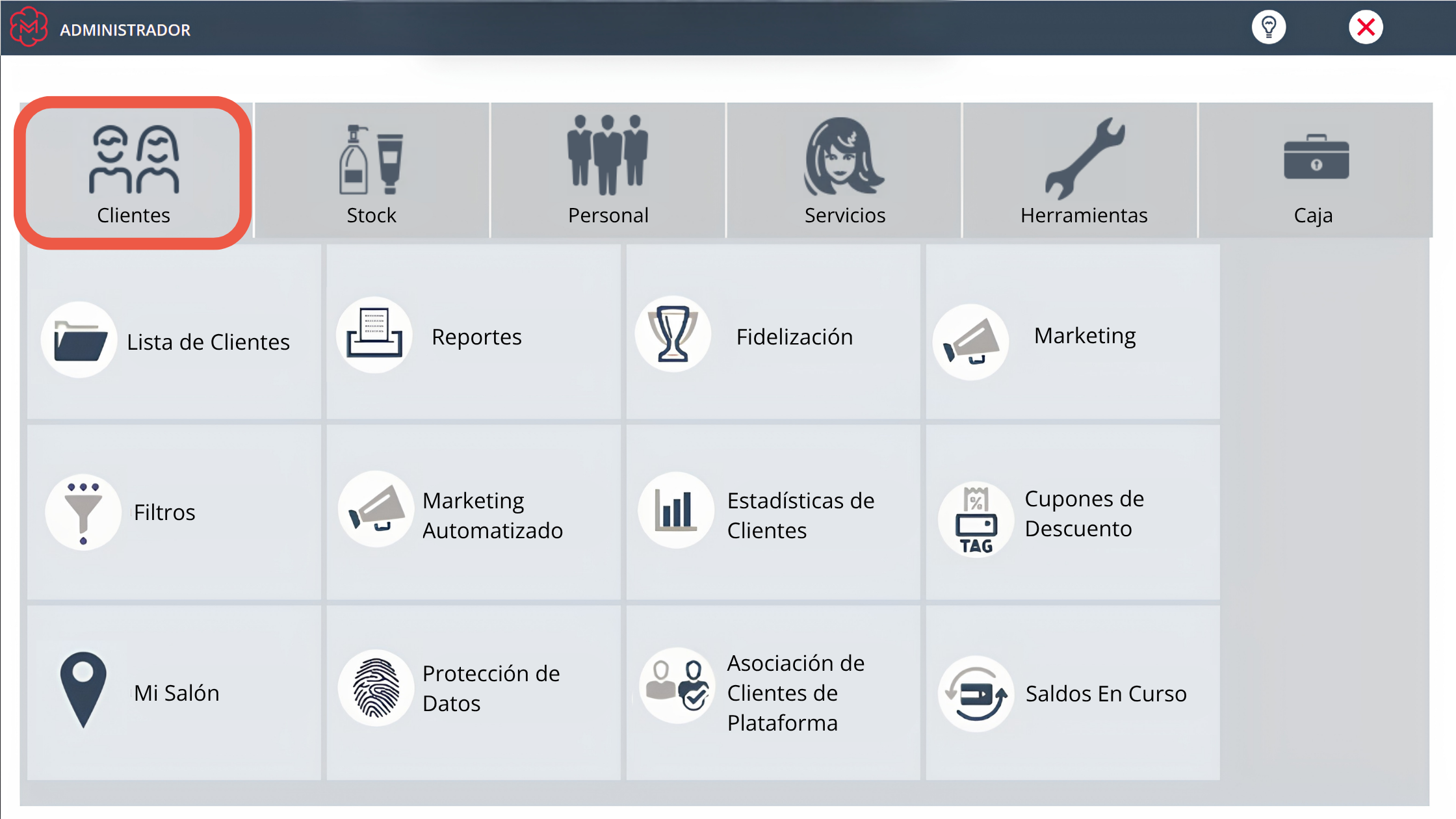 Área de clientes de Merlin