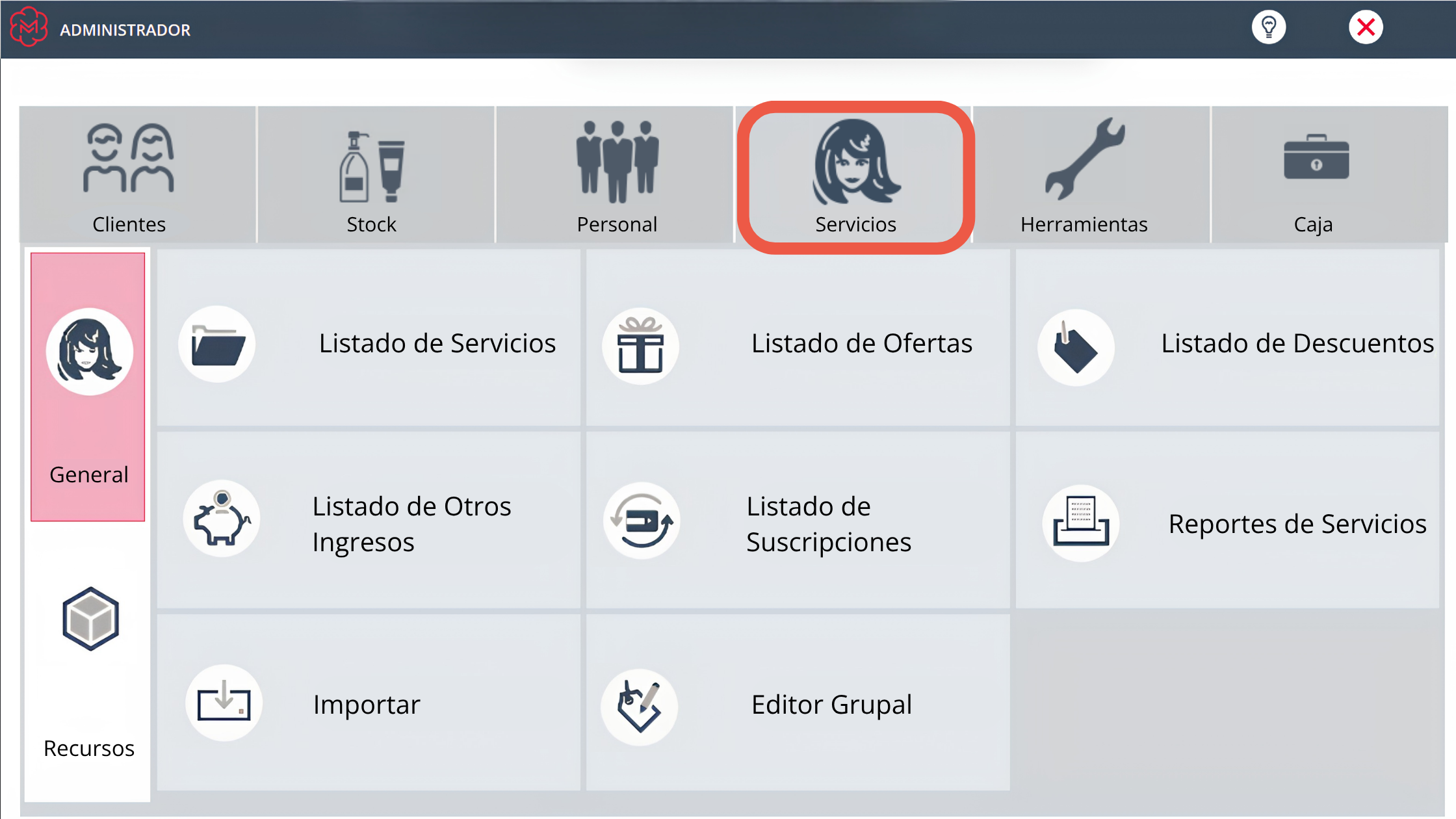 Área de servicios de Merlin