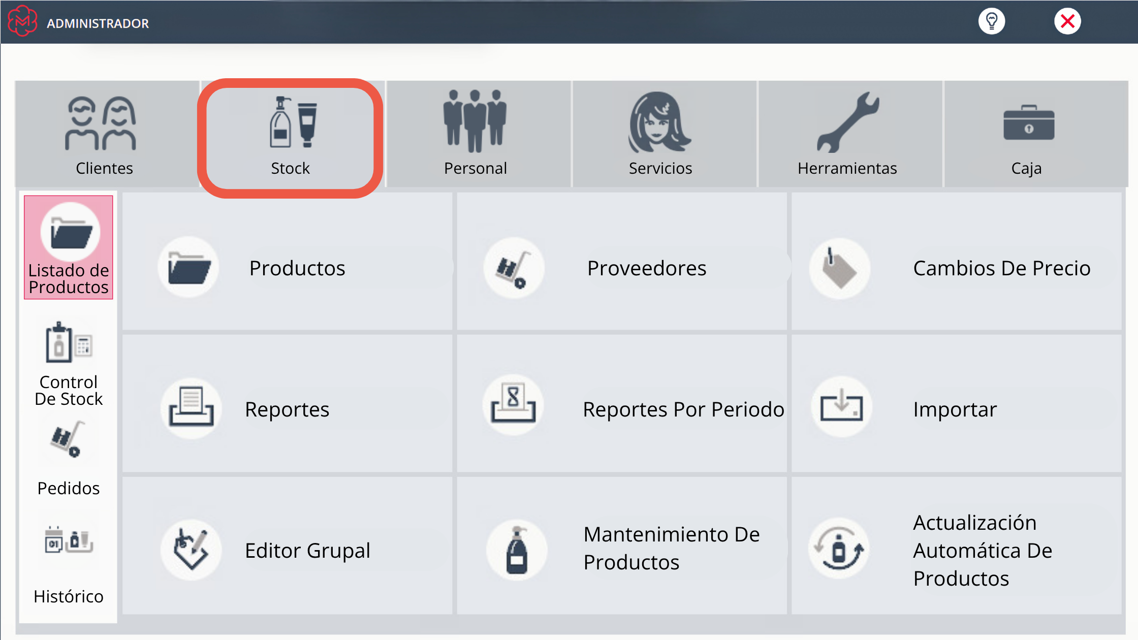 Área de stock de Merlin